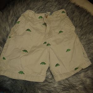 PLACE • SUMMER khaki dinosaur embroidered shorts boys 18M COTTON